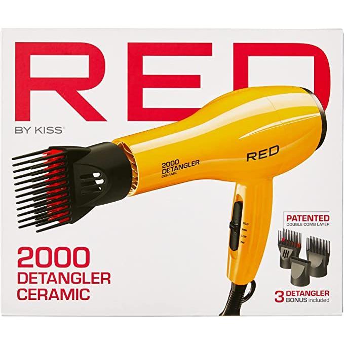 RED by KISS 2000 Detangler Ceramic Dryer (Yellow)