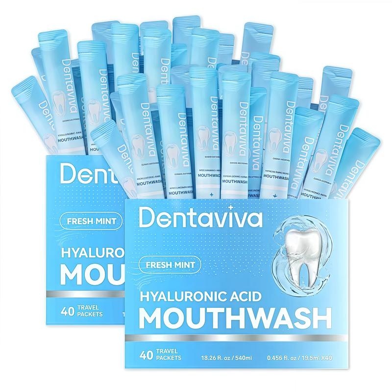 40*2 Travel Mouthwash Long-lasting Fresh Breath, Healthy Gums Gifts Oral Whitening Pen Instant Teeth Euthymol Toothpaste Nontoxic Free Hyaluronic Acid