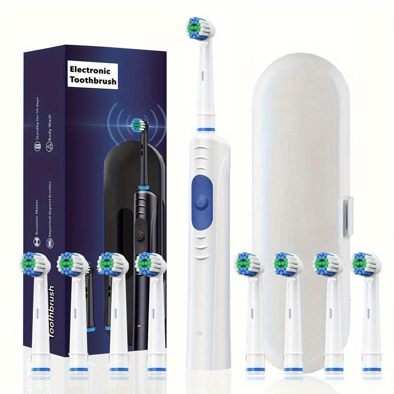 Electric Toothbrush Set, 1 Box Rechargeable Toothbrush & Replacement Brush Heads, Oral Care Product for Adults, Intelligent Deep Cleaning Toothbrushes