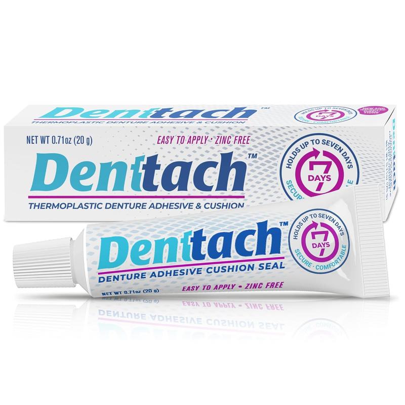 Denture Adhesive, Thermoplastic Denture Adhesive, Cushion and Reliner, Comfortable, Secure Denture Grip for Up to 7 Days, Non Glue, Zinc Free, Long Holding Denture Reliner