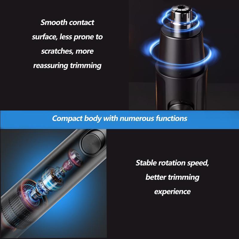 Portable Electric Nose Hair Trimmer, 1 Box Rechargeable Nose Hair Shaver, Professional Nose Hair Trimmer for Men & Women