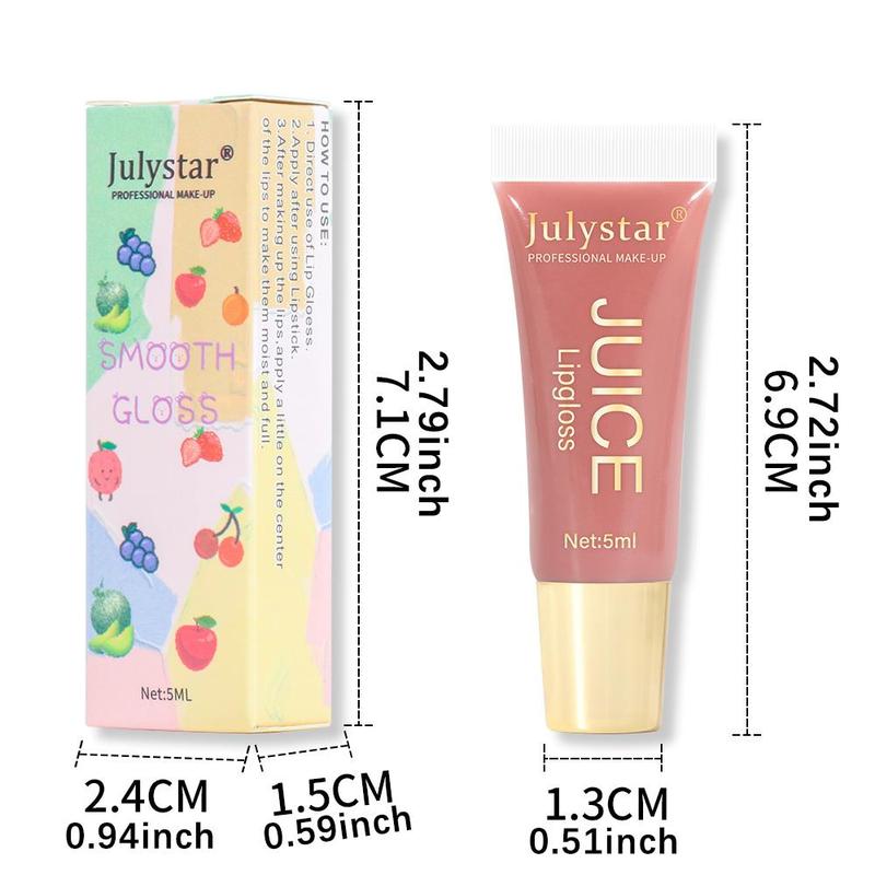 Fruit Flavored Moisturizing Lip Gloss, Long Lasting Tinted Lip Gloss for Christmas Gift, Glossy Lip Glaze Stick, Plumping Lip Oil, Lip Stain, Elegant Hydrating Lip Cosmetic for Gift