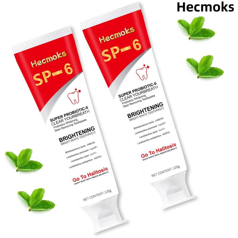 HECMOKS Sp-6 Ultra Whitening, Probiotics whitening toothpaste,Deep Cleaning Care Toothpaste,Fresh Breath Stain Removing Oral Cleansing