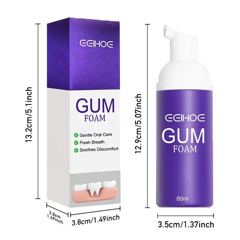 60ml Gum Foam Mousse, Gentle Oral Care, Deep Cleaning Of Teeth Stains, Improves Teeth Brightness, Comfort Long Lasting Fresh Breath