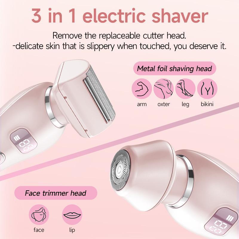 Electric Bikini Trimmer for Women, 1 Box USB Rechargeable Body Shaver, Waterproof Facial Razor, Personal Care Appliances for Women, Christmas Gift