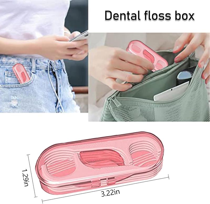 Flosser Dispenser  Floss Case Travel Floss Professional Toothpicks Sticks with Travel Case Superfine Floss Picks  Picks for  Cleaning