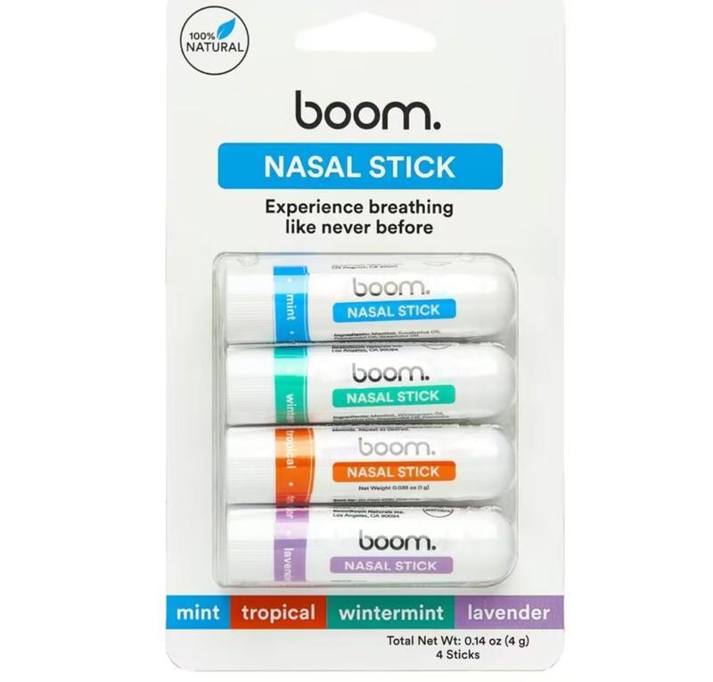 Nasal Stick (4 Pack) Enhance Breathing + BoostFocus l  Stick Provides FreshCooling Sensation Breathe Vapor