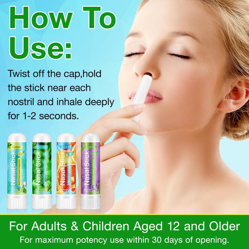 Cool Nasal Stick, 2 Boxes Nasal Breathing Stick, Natural and Safe Nasal Congestion Relief Stick, Portable Nasal Care Product for Women & Men