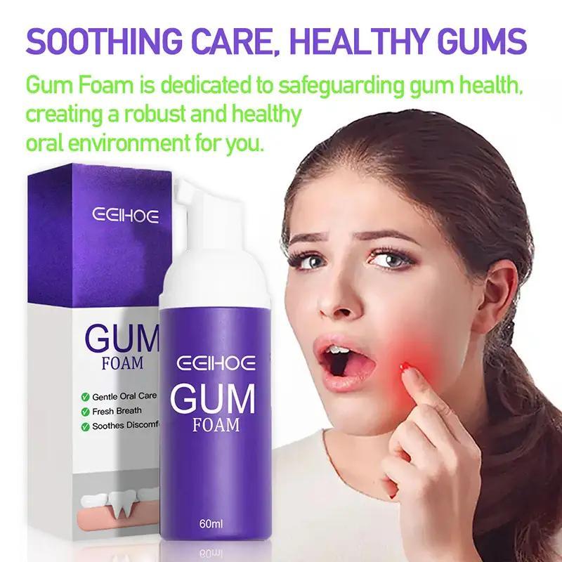 60ml Gum Foam Mousse, Gentle Oral Care, Deep Cleaning Of Teeth Stains, Improves Teeth Brightness, Comfort Long Lasting Fresh Breath