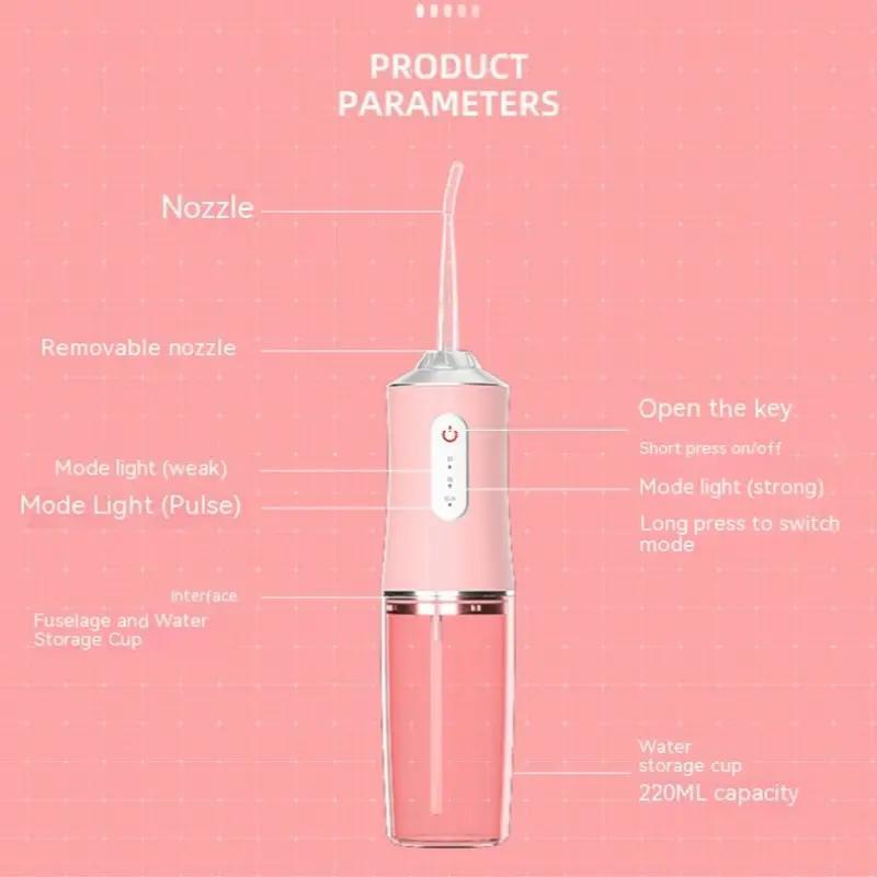 Electric Water Flosser & Jet Tip, 1 Set Portable Rechargeable Oral Irrigator For Home & Travel, Teeth Cleaning Device for Anxiety, Christmas, Fall Gift, Winter Gift, Christmas Gift