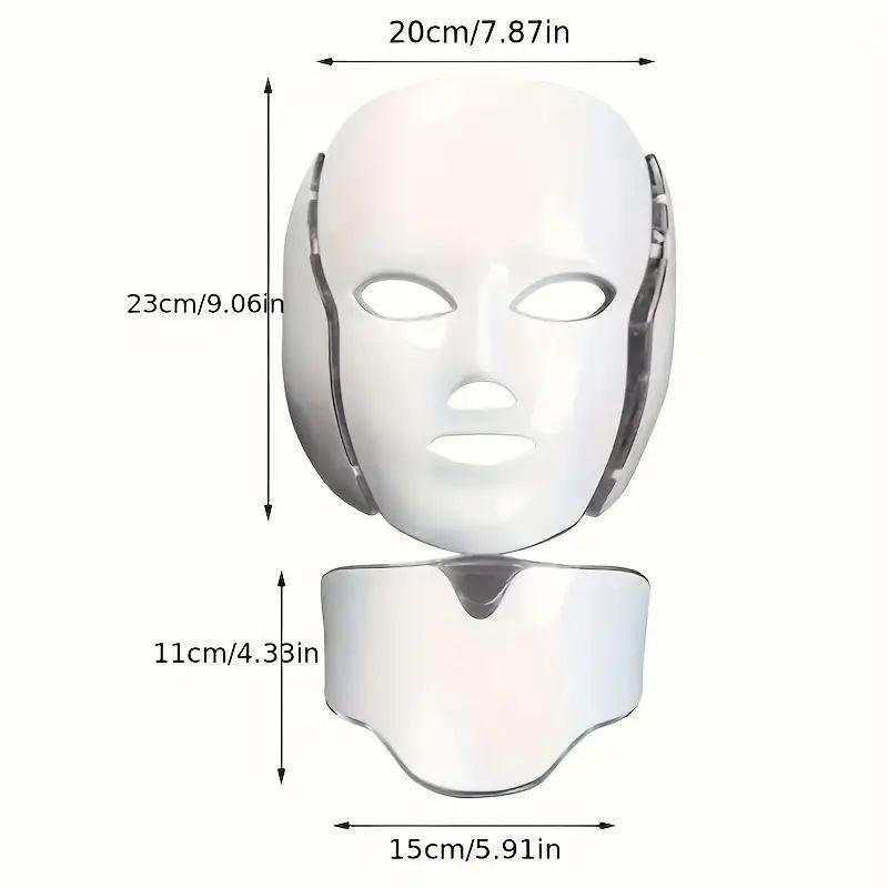 LED Light Facial Mask, 1 Count 7 Color LED Light Facial Mask, Professional Facial Beauty Instrument for All Skin Types, Daily Skincare Beauty Tool