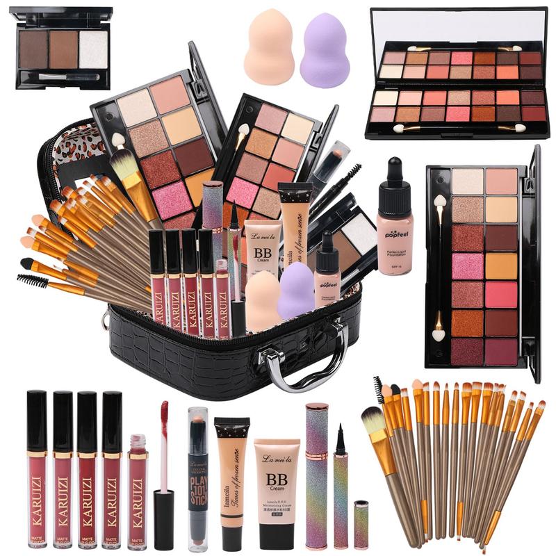 All in One Makeup Kit with Storage Bag for Makeup - 2X14