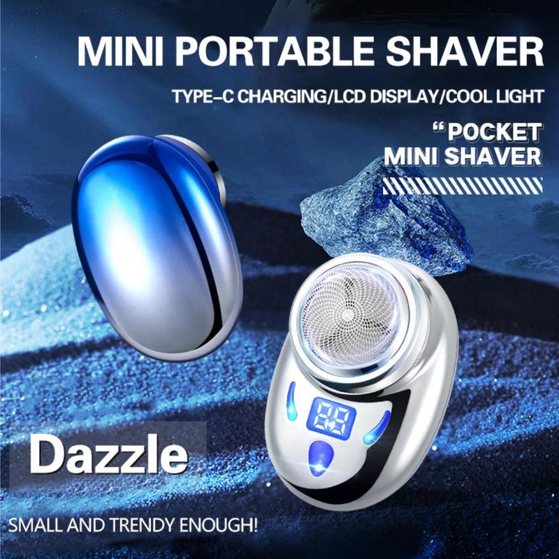 Portable Compact Mini Intelligent Electric Shaver with Digital Display, Comfort Smart Digital Shaver, Cordless & Detachable Shaver, Beard Care Products, Facial Hair Trimmer for Home & Travel