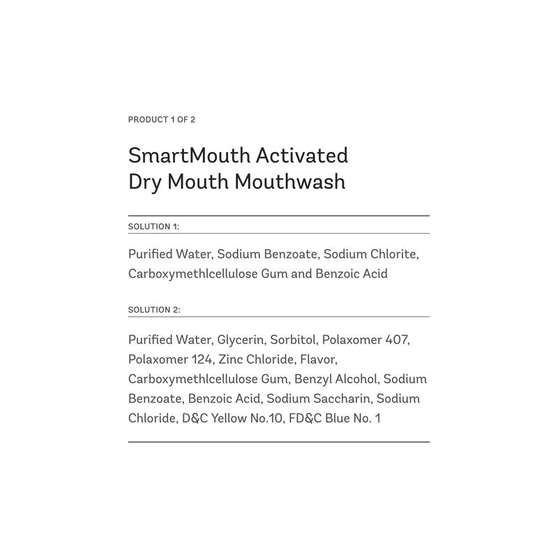 SmartMouth Dry Mouth Bundle for Dry Mouth Relief - 3 Pack Dual-Action Mints, 50 Count OR 1 Dry Mouth Mouthwash + 1 Pack Dual-Action Mints Oral