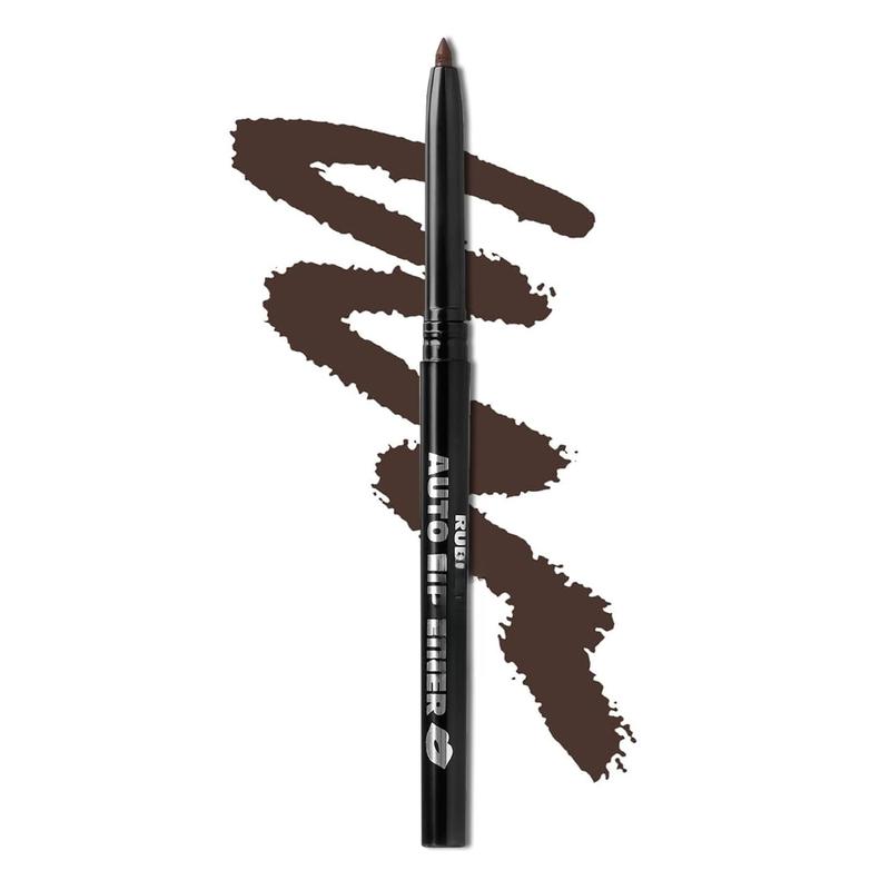 Auto Lip Liner Pencil, Long Lasting & Non-Fading, Smooth Application, Non-Feathering with Rich Color, No Sharpener Needed, Ideal for Full Lips Look (Dark Brown)