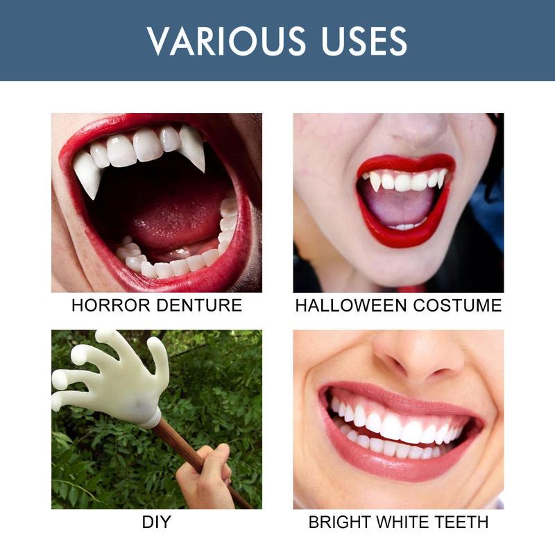 Vampire Fangs Teeth, 1 Set Vampire Fangs Teeth Decoration, Denture Care Product for Women & Men, Oral Care Product for Daily Use