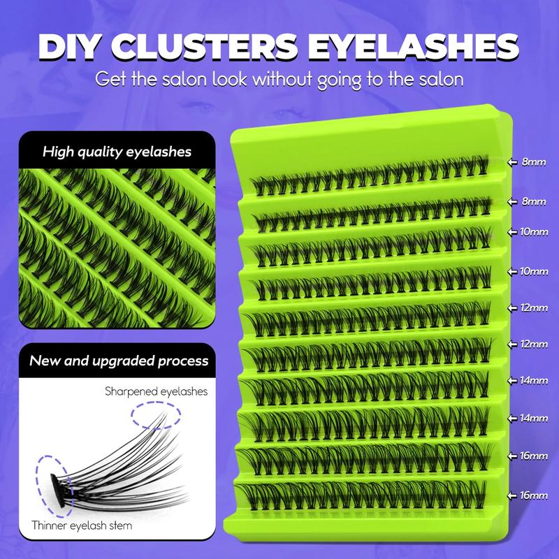 GROINNEYA Cluster Lashes Natural Eyelash Extension Volume Individual Lashes Mixed Tray Faux Mink Lashes Cilias Makeup GROINNEYA