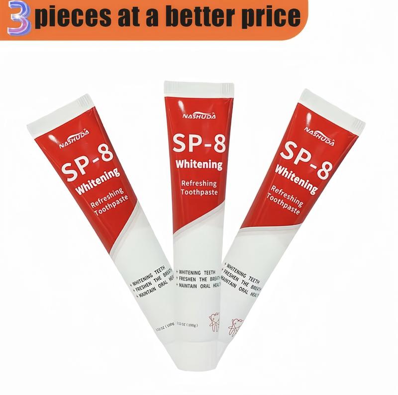 NASHUDA SP-8 [Triple Whitening] ProbioticWhitening Toothpaste, Free of Fluoride,Hydroxyapatite, Anti plaque, Oral HealthManagement Gentle