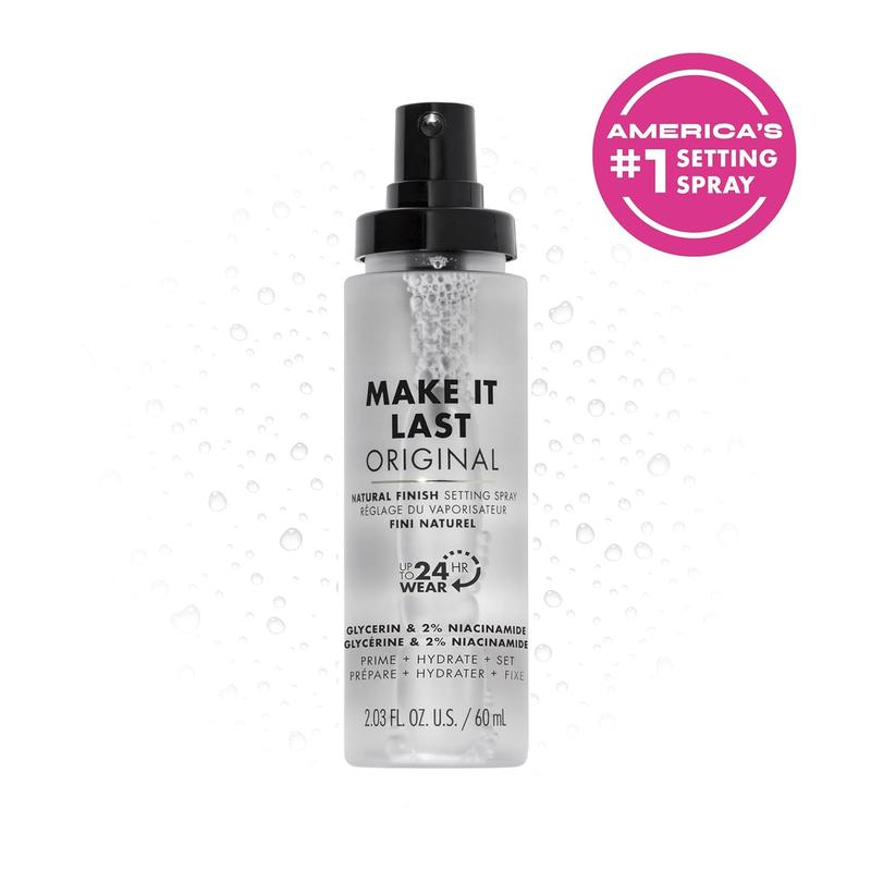 Make It Last Original - Natural Finish Setting Spray 3-in-1 Setting Spray and Primer- Prime + Correct + Set Makeup Finishing Spray and Primer - Long Lasting Makeup Primer and Spray 2.03 Fl. Oz