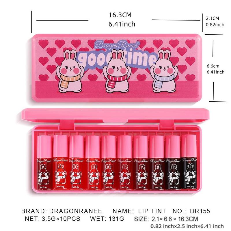 Long-lasting Lip Gloss, 10pcs set Moisturizing Lip Glaze, Glossy Lip Glaze Stick, Plumping Lip Oil Lip Stick for Girls & Women