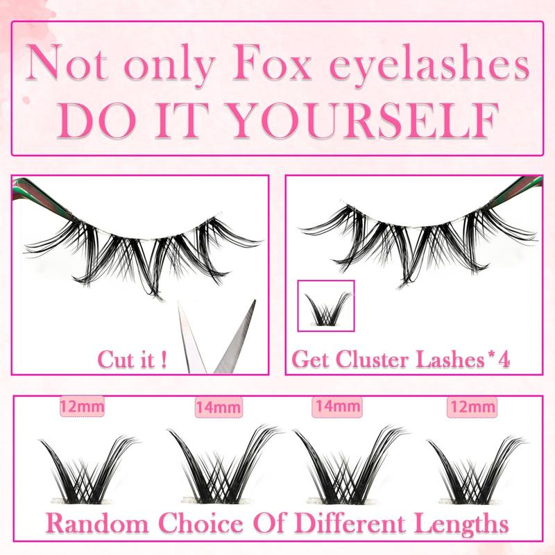 Natural False Eyelashes, 7 Pairs Wispy Faux Cluster Lashes, Volumized False Eyelashes for Women and Girls Eye Makeup Enhancement, Christmas Gift