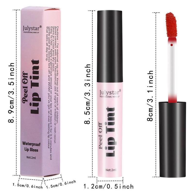 Long Lasting Peel Off Lipstick, Matte Lip Balm, Easy Coloring Lip Sticks, Moisturizing Matte Lipstick, Suitable for All Occasions Lip Makeup, Girls and Women Makeup Accessories