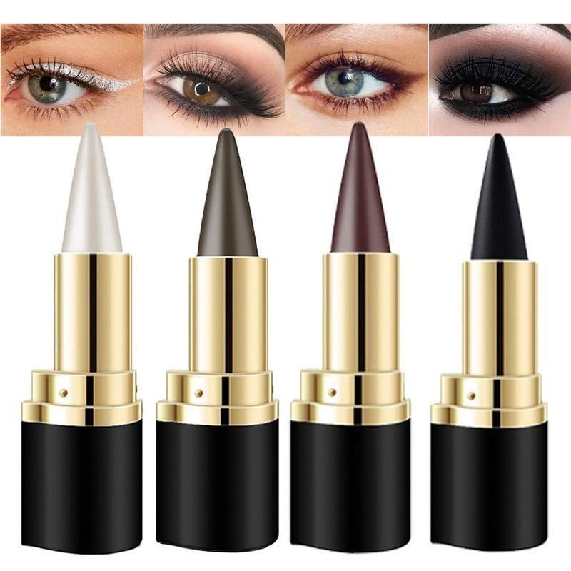 Black Eyeliner Creamy Pencil, Waterproof Eye Enhancing Stick, Solid Blend Thick Gel, Christmas Gift,Smooth 24 Hours Long Lasting Smoky Eye Liner, Daily Makeup, Beauty Eyeshadow, Quick Drying Eyeliner Pen, black gel eyeliner pencil set, Cosmetic lip liner