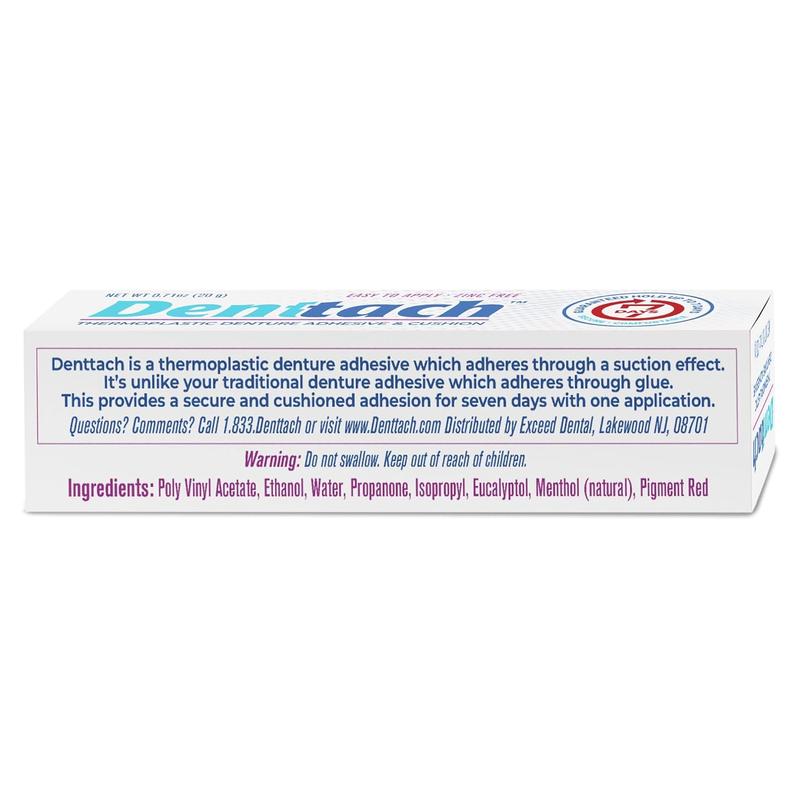 Denture Adhesive, Thermoplastic Denture Adhesive, Cushion and Reliner, Comfortable, Secure Denture Grip for Up to 7 Days, Non Glue, Zinc Free, Long Holding Denture Reliner