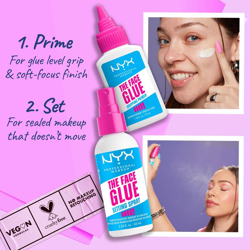 The Ultimate Face Glue Duo: 24HR Hold, NYX Professional Makeup