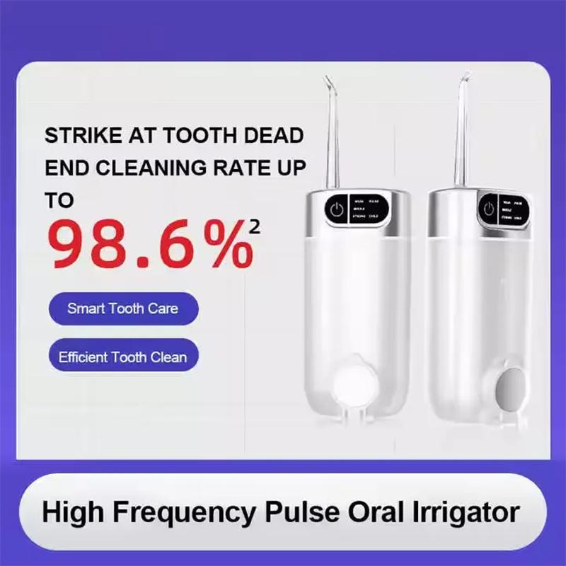 Portable Water Flosser, 1 Box IPX7 Waterproof USB Rechargeable Cordless Oral Irrigator, Teeth Cleaning Oral Irrigator for Home & Travel, Christmas Gift