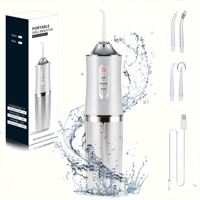 Portable Electric Oral Irrigator for Deep Cleaning, Christmas Gifts Fall Gifts, Rechargeable Electric Water Flosser with 3 Cleaning Modes, Oral Care Products for Home & Travel, Winter Gift, Christmas Gift