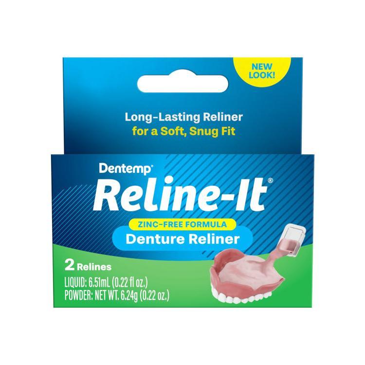 Dentemp Denture Reline Kit - Advanced Formula Reline It Denture Reliner - Denture Kit to Refit and Tighten Dentures for Both Upper & Lower Denture