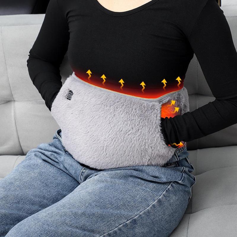 2 in 1 Heating Pad, 1 Count USB Rechargeable Waist Warmer, 3-speed Temperature Adjustment Heating Massage Belt, Warm Waist Belt for Women & Men