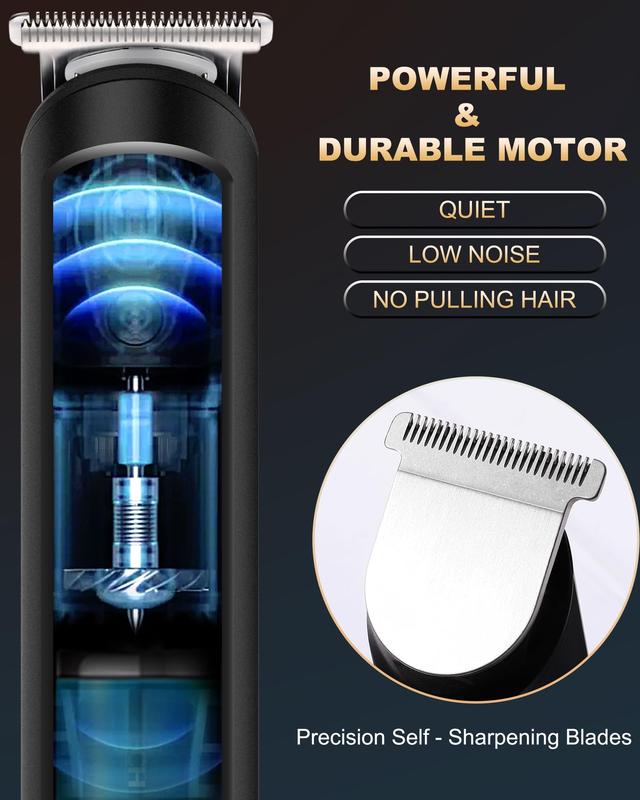 PRITECH Manscape Trimmer for Men, Beard Trimmer for Men, Rechargeable Shavers for Men, Electric Razor for Men, Cordless Hair Clippers, Waterproof Body Trimmer with Standing Recharge Dock loprofx clipper Adjustable Haircut hairtrimmer