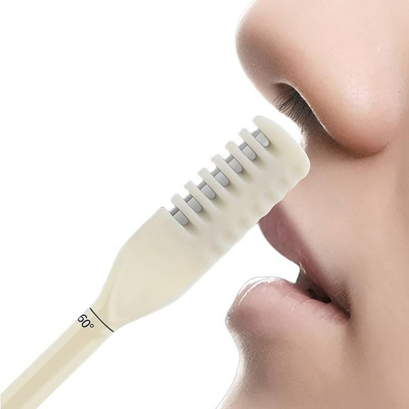 Double-ended Nose Hair Trimmer, Nose Hair Cleaning Brush, Manual Nasal Hair Shaving Tool for Daily Use, Christmas Gift