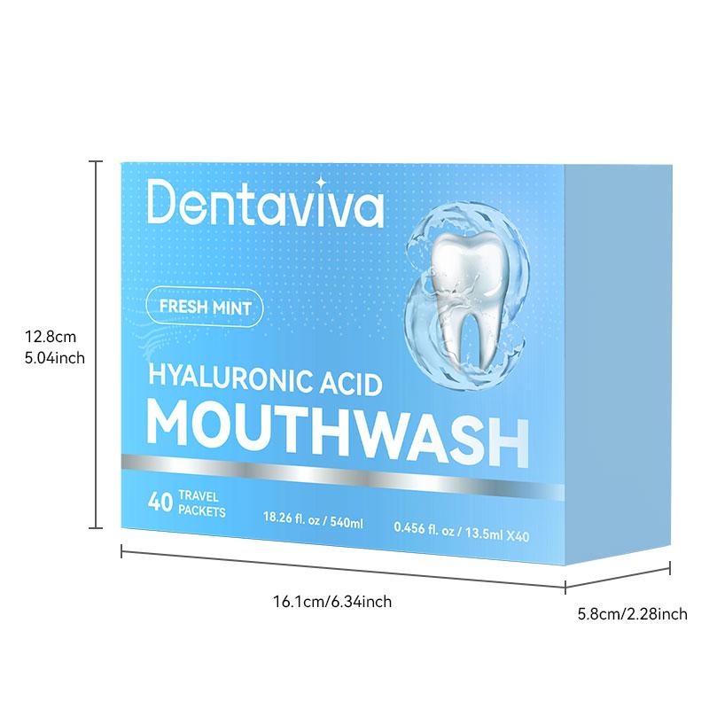 40*2 Travel Mouthwash Long-lasting Fresh Breath, Healthy Gums Gifts Oral Whitening Pen Instant Teeth Euthymol Toothpaste Nontoxic Free Hyaluronic Acid