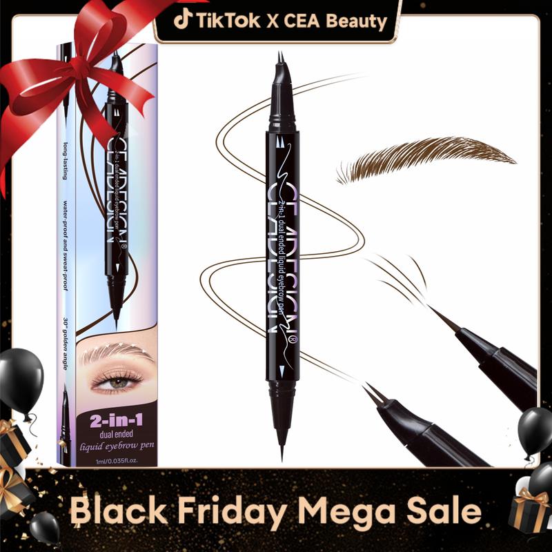 CEA DESIGN Curved Eyebrow Pen-Eyebrow Pencil Magical 2-in-1 Dual-Ended Eye Brow Pencils for Women, Gift, Make Up, Hair like eyebrow