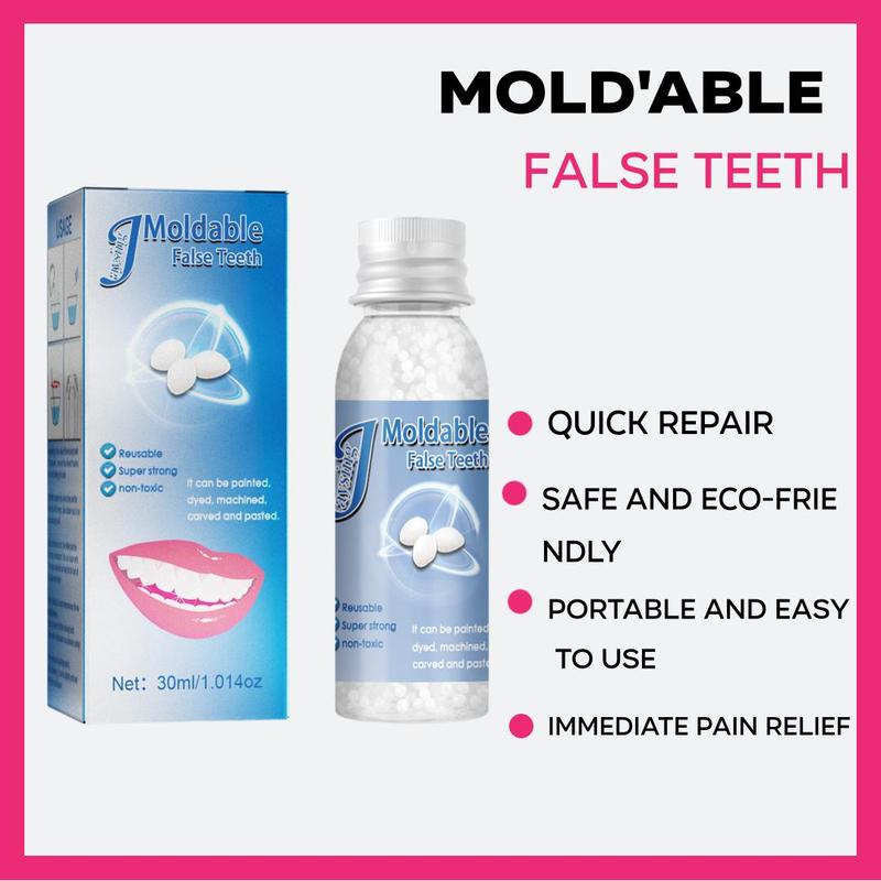 Moldable False Teeth – Shapeable Denture Repair Pellets for Broken Teeth & Missing Teeth | Perfect for Film, TV, & Cosplay TikTokShopBlackFriday