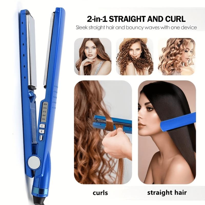 3pcs set Hair Straightener, Curling Rod Comb Multi-functional Hair Styling Tool Temperature Adjustable Hair Straightener Manual Curling Rod Home Hair Salon For All Hair Types