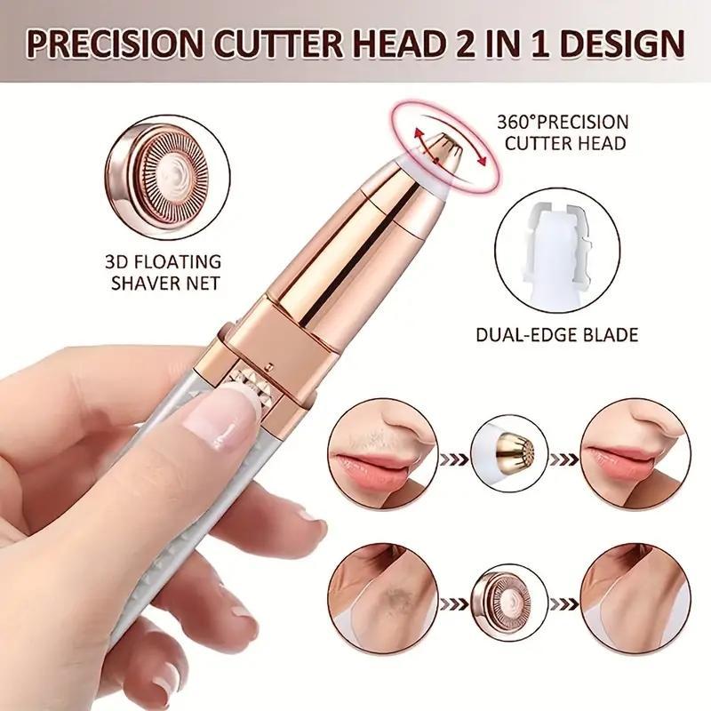 Dual-edge Blade Design 4 in 1 Electric Shaver, 1 Set Multifunctional Portable Hair Trimmer for Women