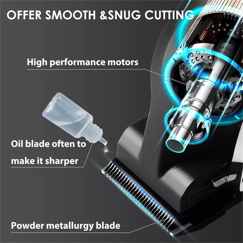 Kemei Professional Hair Clippers Trimmer Kit Men Cutting Machine Barber Salon US