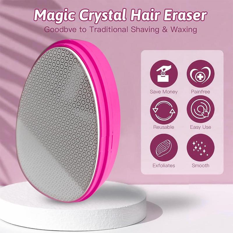 Reusable Crystal Hair Remover, Washable Painless Nano Body Hair Removal Tool for Women, Lightweight Portable Personal Care Tool for Home Daily & Travel