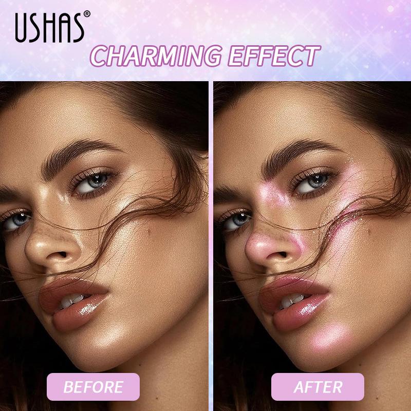 USHAS Achieve a Flawless Finish with  Pearl Shimmer Setting Spray Makeup Cosmetic bennye finalsealspray liquid blush