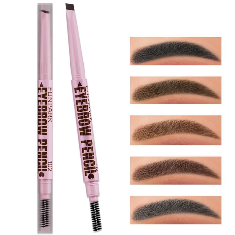 2 in 1 Dual-ended Long-lasting Eyebrow Pen with Eyebrow Powder & Brush, 1 Count Waterproof Eyebrow Pencil, Eye Brow Makeup Tool for Women, Christmas Gift