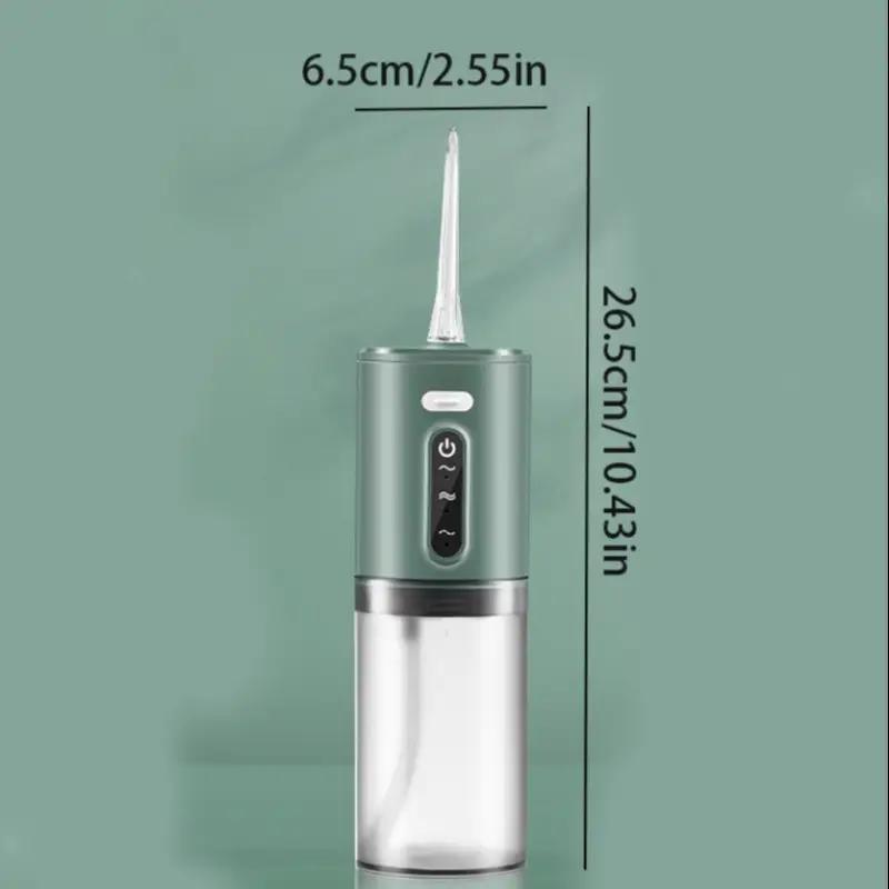 Portable Electric Oral Irrigator with 5 Nozzle Head, Pulse Floss Handheld Portable Dental Scaler Oral Cleaner for Home and Travel