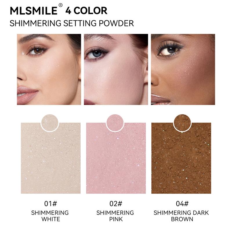 Translucent Setting Powder ,Diamond Glow Powder Instant Beauty ,Waterproof Oil -Control Face Power ,Highlighting Long-Lasting Loose Glow Power For All Skin Types