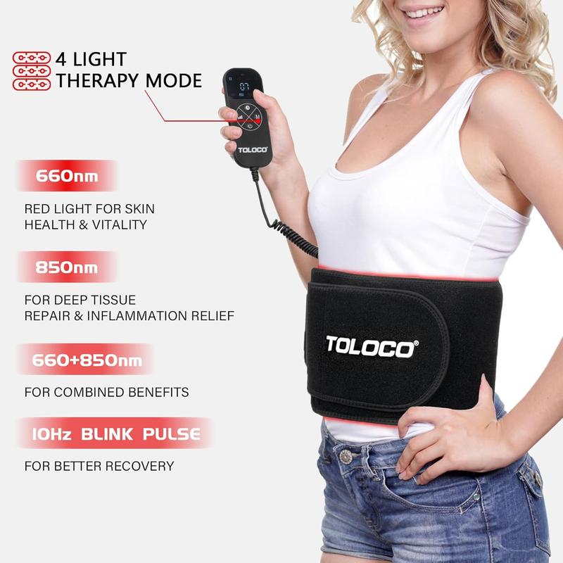 Red Light Therapy for Body Infrared Light Therapy Belt for Shoulder Waist, Upgraded 3 in 1 Led Beads, 660nm&850nm Near Infrared Light ,Timer Function