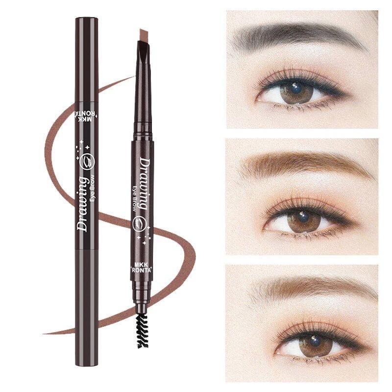 Double-ended Automatic Eyebrow Pencil with Brush, 5 Counts set Long-lasting Waterproof Natural Eyebrow Pencil, Eye Makeup Cosmetics for Women