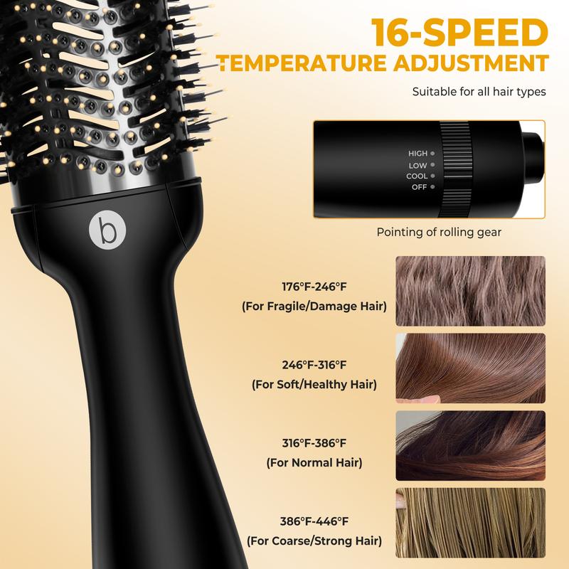 3 In 1 Hair Dryer Brush Blow Dryer Brush,One Step Hair Dryer And Styler Volumizer For Drying, Straightening, Mother's Day, Halloween, Thanksgiving, Christmas And Holiday Gifts