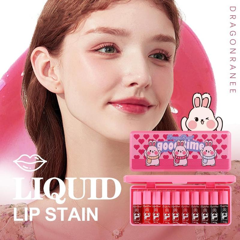 Long-lasting Lip Gloss, 10pcs set Moisturizing Lip Glaze, Glossy Lip Glaze Stick, Plumping Lip Oil Lip Stick for Girls & Women